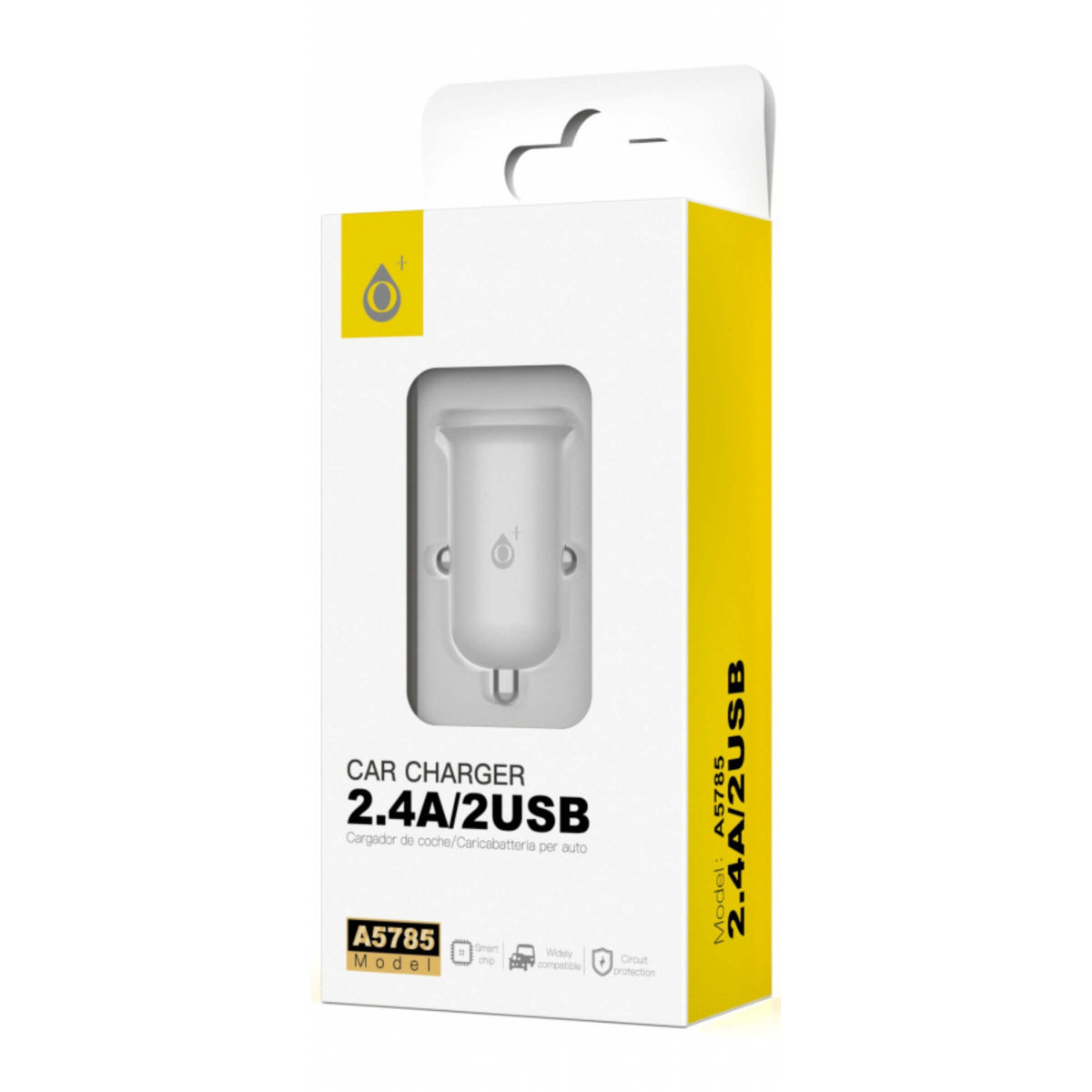 One Plus Caricatore Proteo da Auto Bianco con 2 Porte USB - A5785