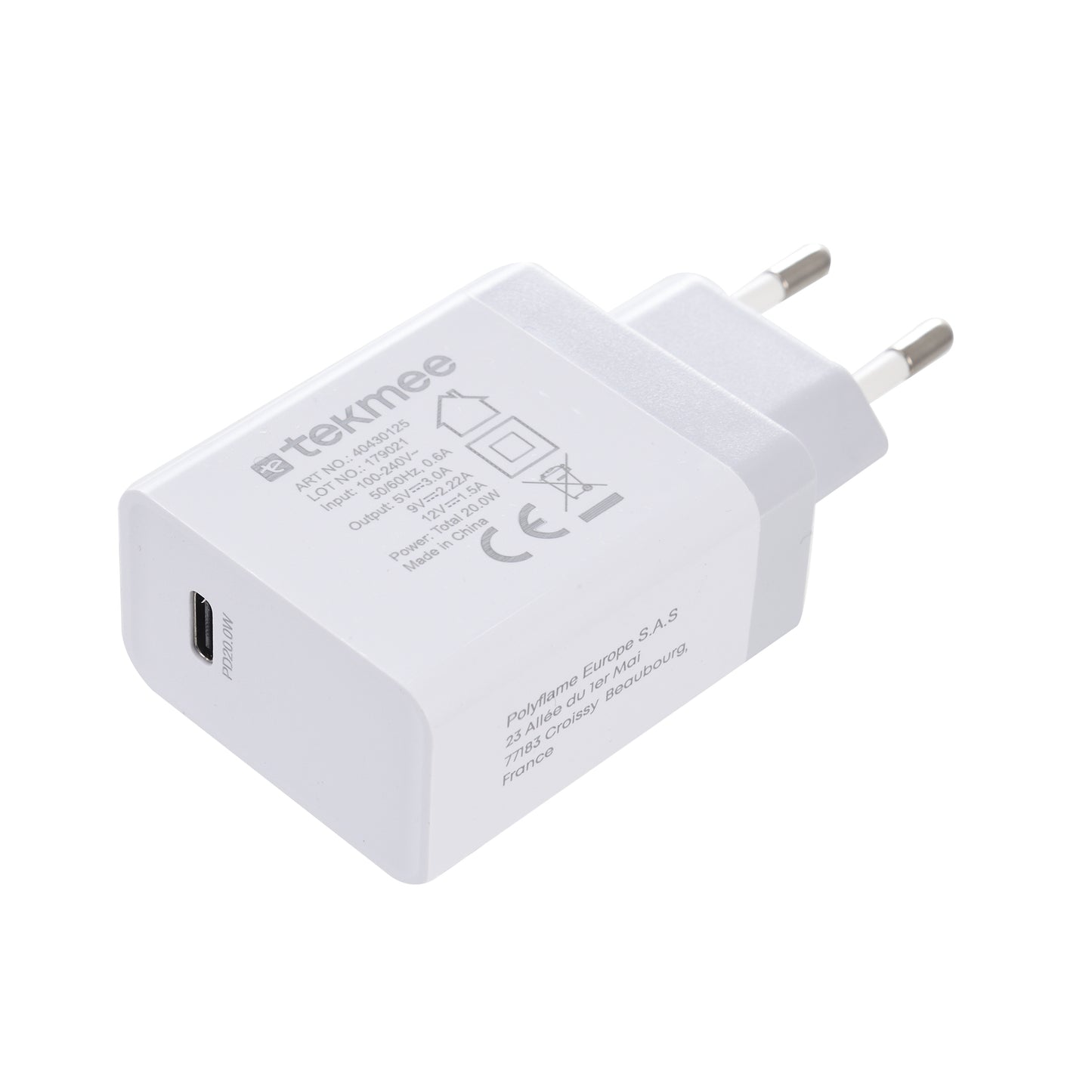 TEKMEE 20W FAST CHARGING KIT LIGHTNING for APPLE