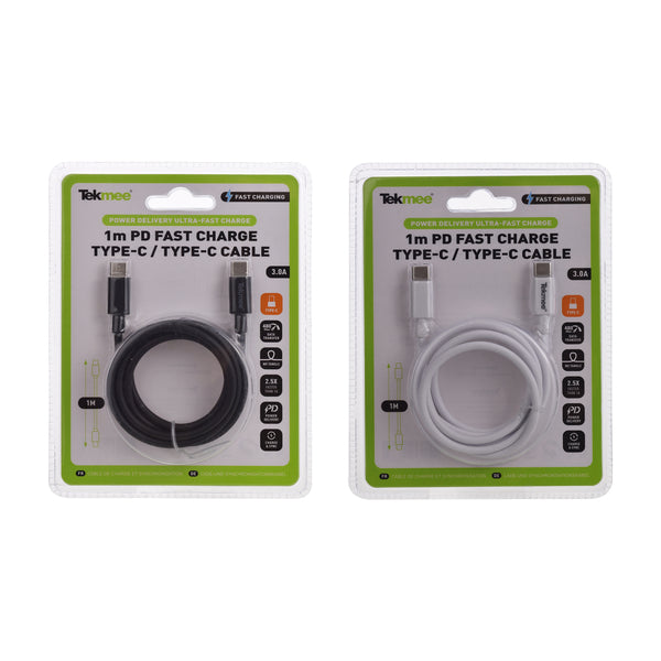 TEKMEE CAVO FAST CHARGE 1M TYPE-C to TYPE-C