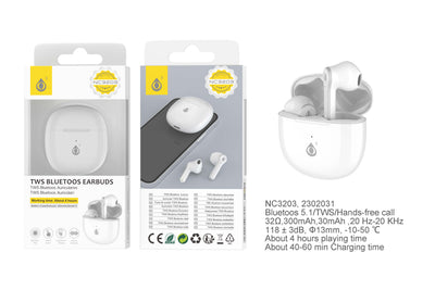 Auricolari TWS One Plus NC3203 Bluetooth 5.1 Touch Control bianchi