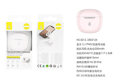 ONE PLUS AURICOLARI ROSA TWS 25mAh E CUSTODIA RICARICABILE DA 230mAh - NC3212 RS