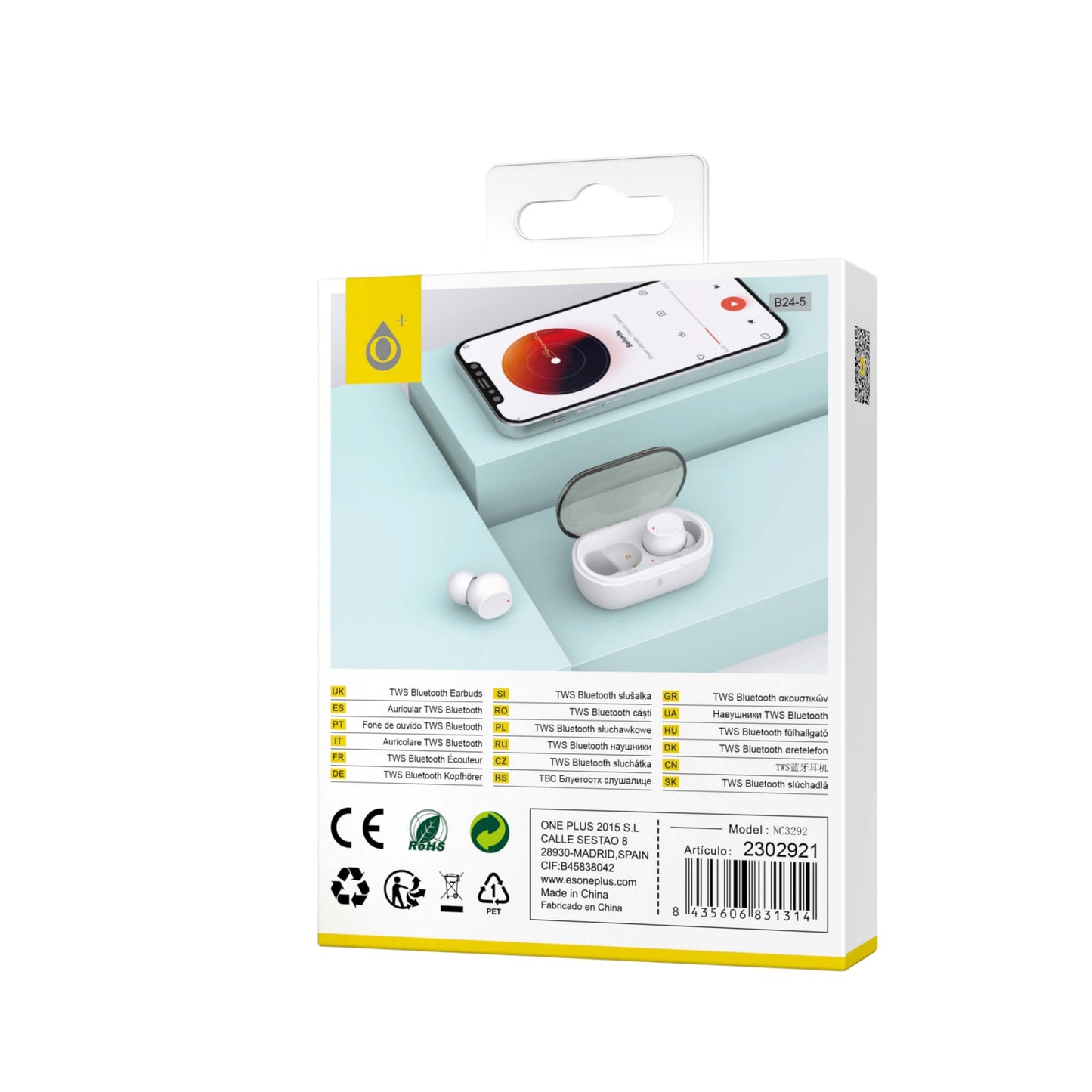 ONE PLUS AURICOLARI EARBUDS BIANCI TWS BLUETOOTH 5.4  - NC3292