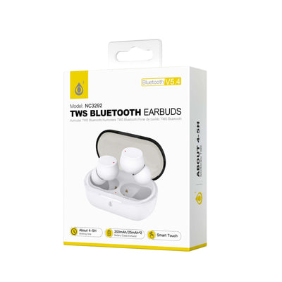 Auricolari TWS One Plus NC3292 Bluetooth 5.4 design ergonomico bianchi