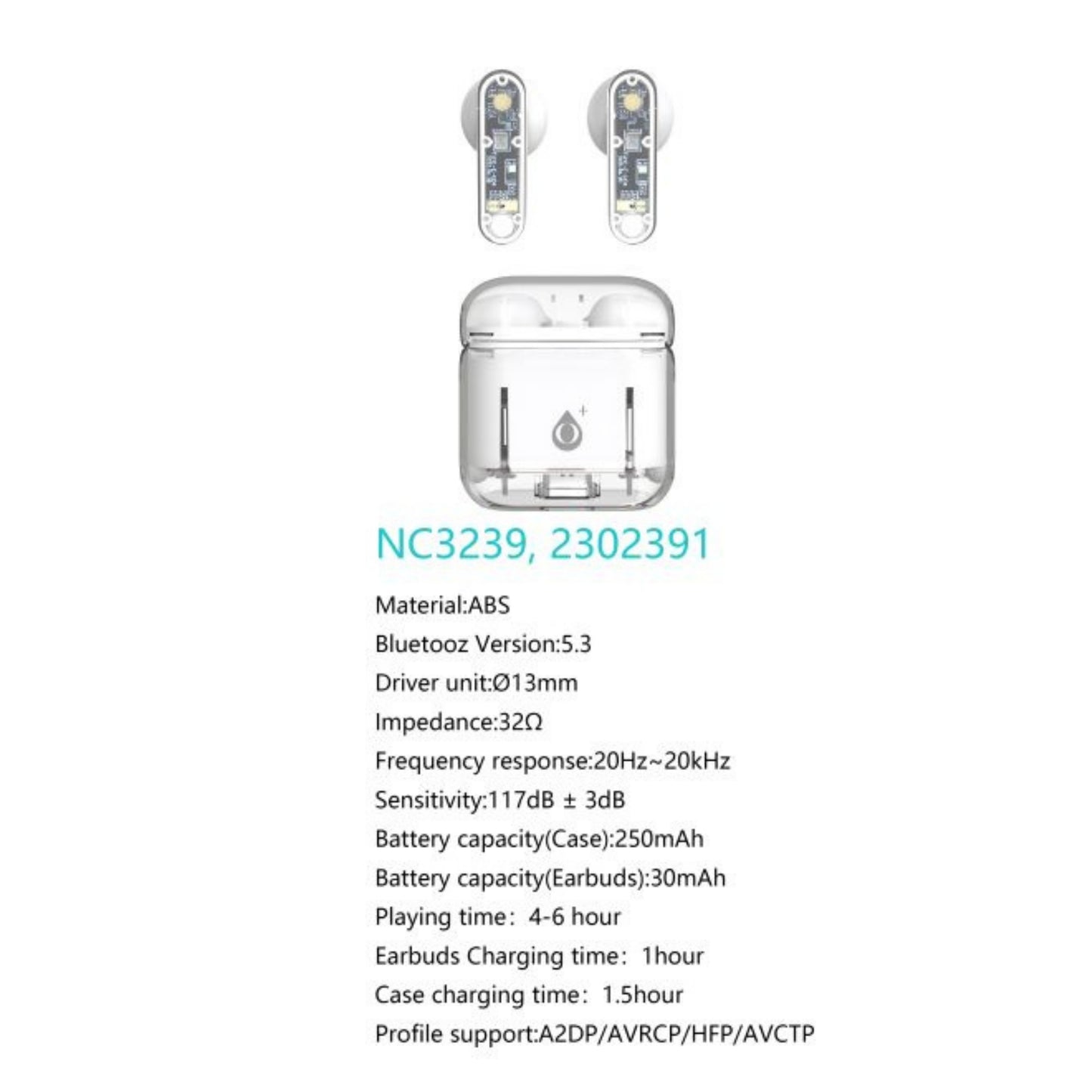 ONE PLUS AURICOLARI EARBUDS BIANCI TWS BLUETOOZ 5.3  - NC3239
