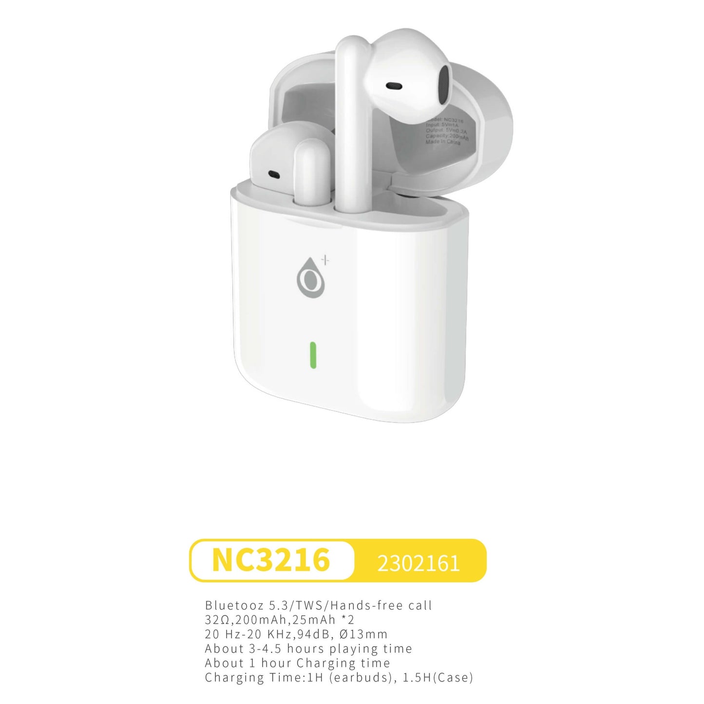 ONE PLUS AURICOLARI EARBUDS BIANCI TWS BLUETOOZ 5.3  - NC3216