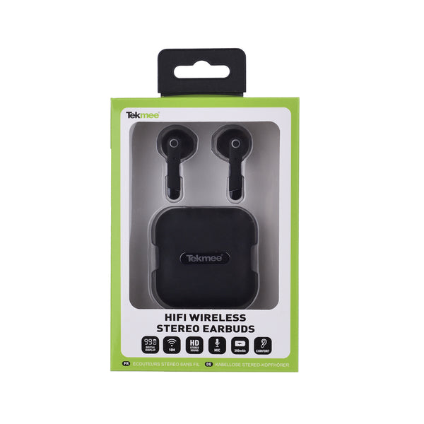 TEKMEE AURICOLARI WIRELESS STEREO TINY EARBUDS NERI 40430118