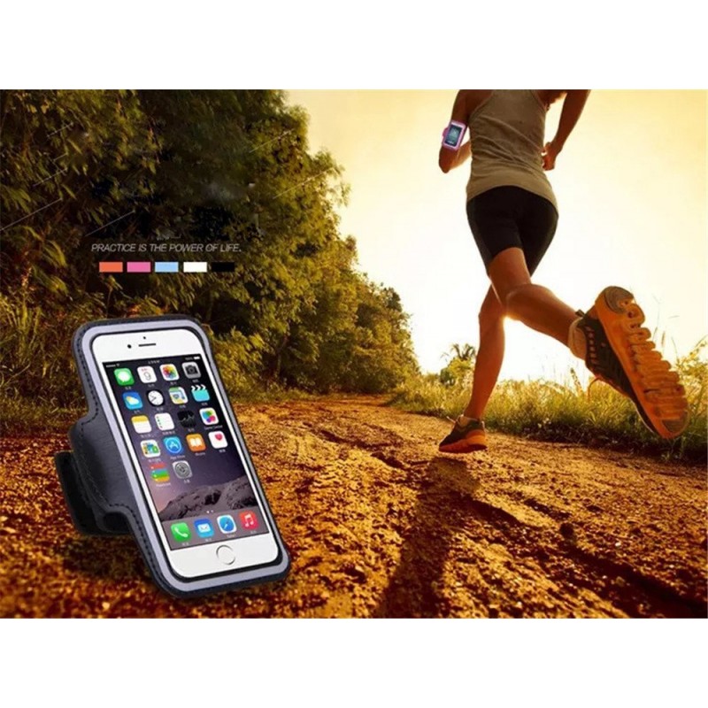 Fascia da braccio porta smartphone universale 4,9-6 pollici resistente acqua peso 35g