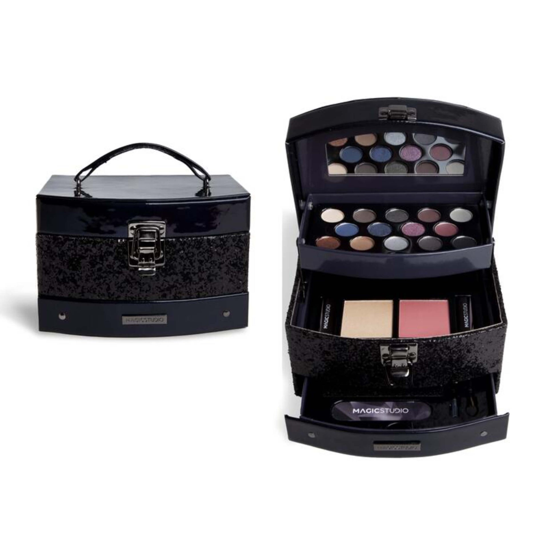 Magic Studio Black Crystals Small Case beauty case compatto 14 ombretti tonalità intense