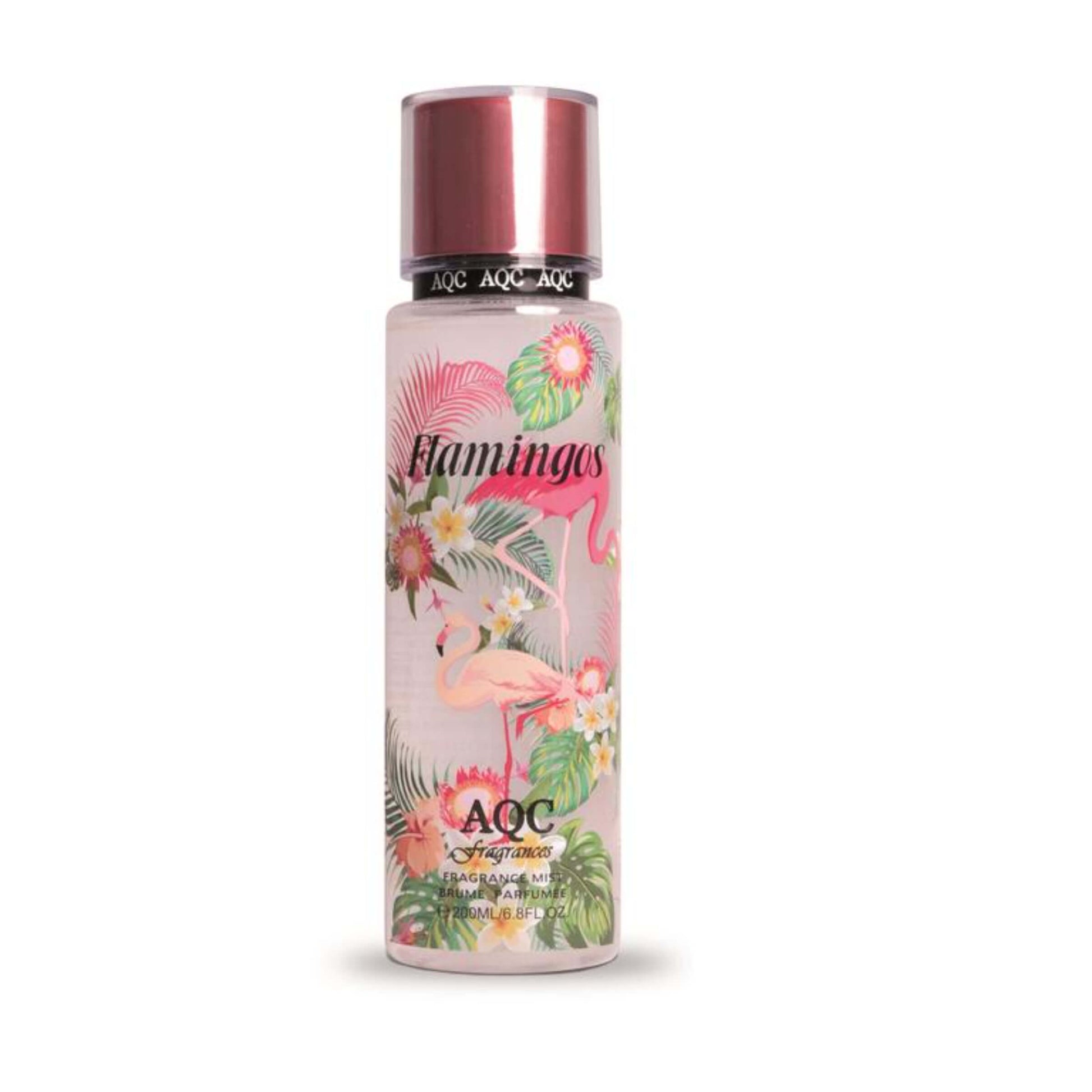 Flacone spray AQC Fragrances Body Mist Flamingos 200ml, fragranza fresca e floreale leggera