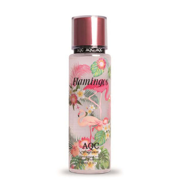 Flacone spray AQC Fragrances Body Mist Flamingos 200ml, fragranza fresca e floreale leggera
