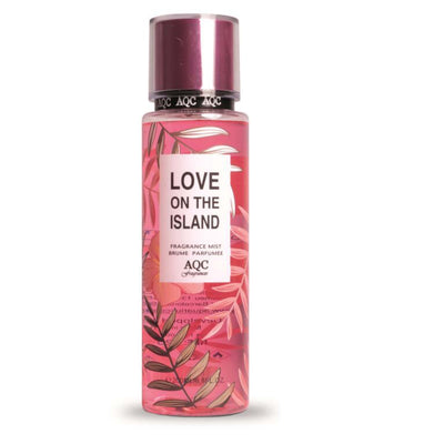 Flacone spray AQC Fragrances Body Mist Love on the Island 200ml, fragranza floreale dolce e avvolgente
