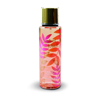 Flacone spray AQC Fragrances Body Mist Amber Touch 200ml, fragranza calda con note floreali ed eleganti