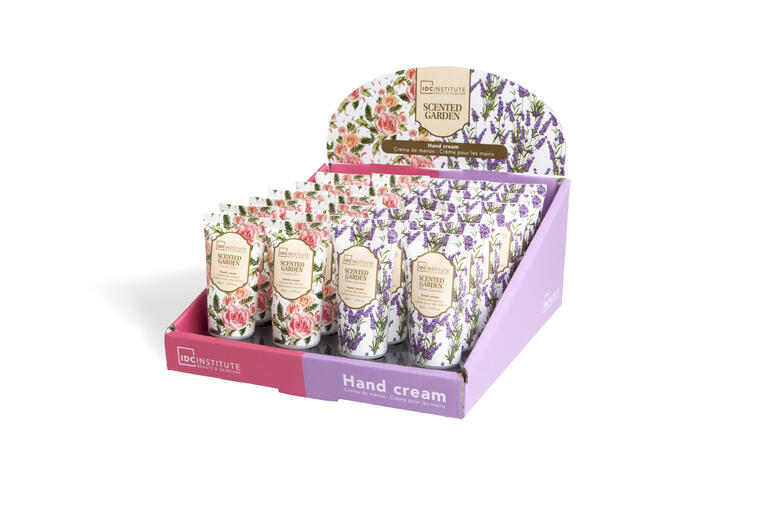 IDC Institute Espositore Crema Mani Scented Garden Rosa e Lavanda 30ml (24PZ) 88045