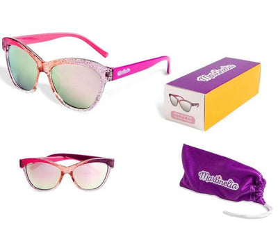 Occhiali Martinelia Pink Glitter montatura trasparente glitterata aste rosa vivace