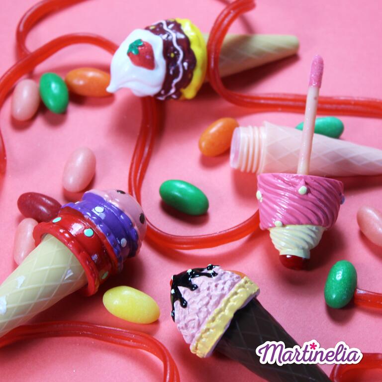 Martinelia World Yummy Lip Gloss Lucidalabbra a Forma di Gelato 3,5 g (24PZ)