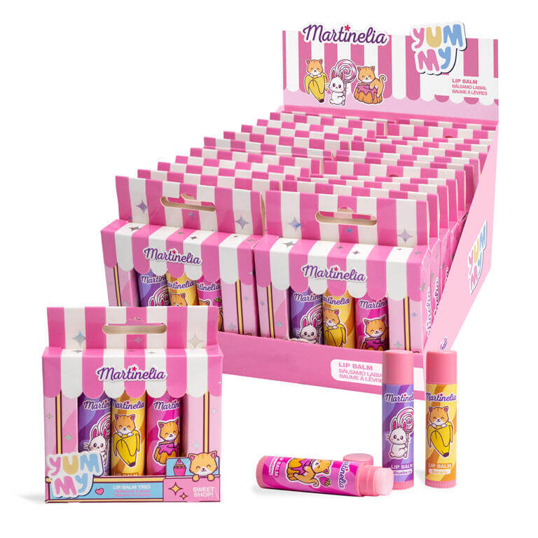 Martinelia Yummy Lip Balm Trio 3 stick balsami labbra gusti golosi bambini