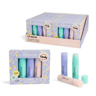 IDC Institute trio balsamo labbra Candy 3 pezzi marshmallow fragola mirtillo