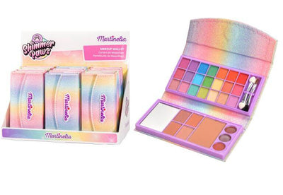 Pochette trucco Martinelia Shimmer Paws con glitter multicolore e specchietto