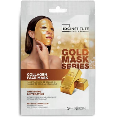 IDC Institute Gold Mask Series Maschera Viso Hydrogel Collagene Anti Età e Idratante Acido Ialuronico 60g