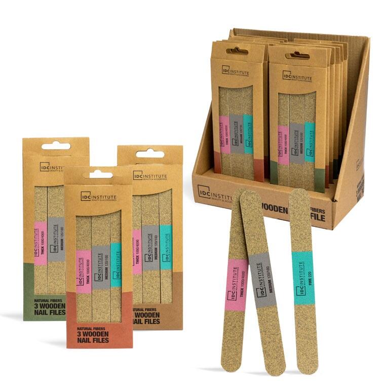 IDC Institute set 3 lime unghie in fibra naturale manicure