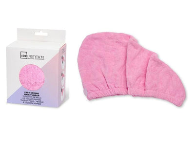 IDC Institute turbante capelli asciugatura rapida rosa 65cm