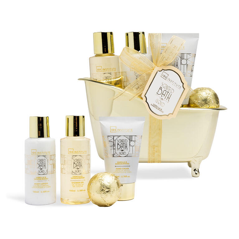 IDC INSTITUTE SCENTED BATH GOLD BATHTUB 4PCS