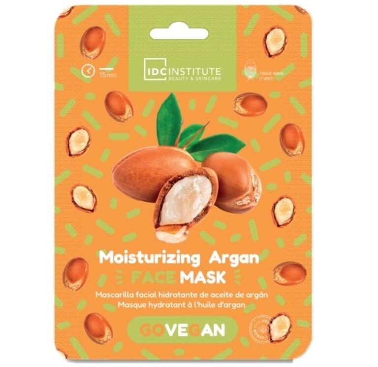 IDC Institute Maschera Viso in Tessuto Olio di Argan Nutriente e Idratante 22g - 85100