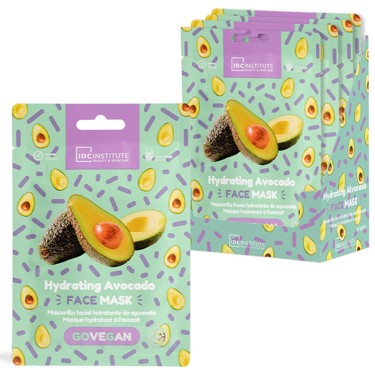 IDC Institute Maschera Viso Vegan Olio di Avocado Idratante Anti-Età 25g - 85103