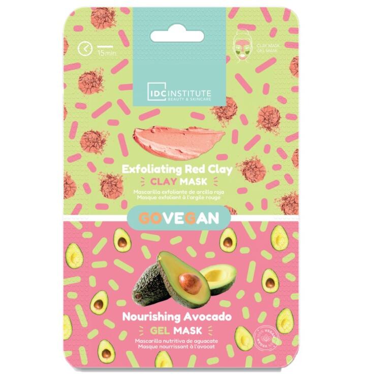 IDC Institute duo mask argilla rossa e avocado 12 ml trattamento viso