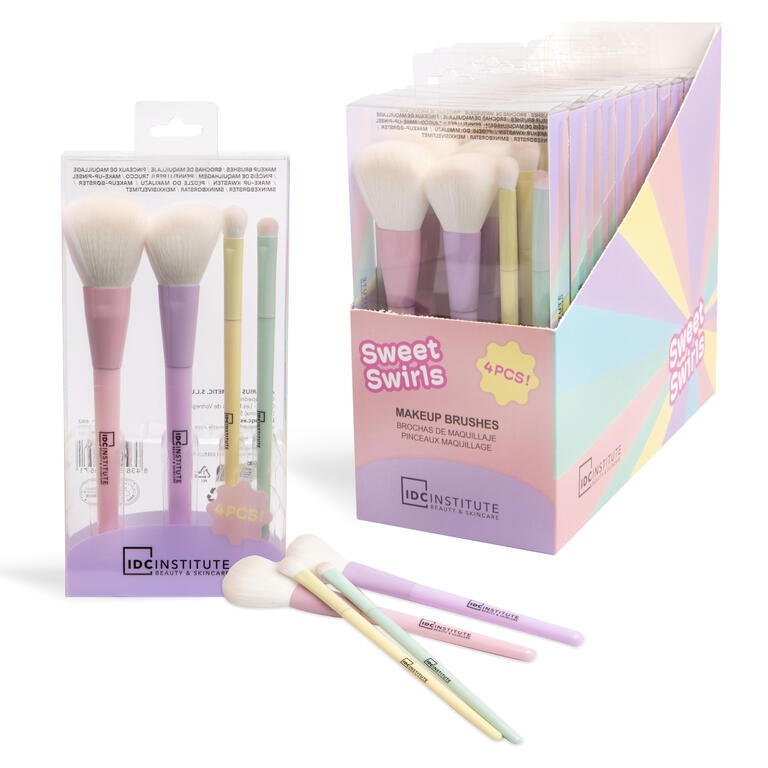 IDC Institute set 4 pennelli trucco viso e occhi