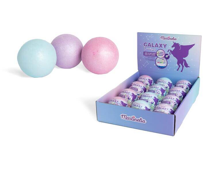 Martinelia Galaxy Dreams Bomba da Bagno 140g effervescente sorpresa luminosa profumi delicati