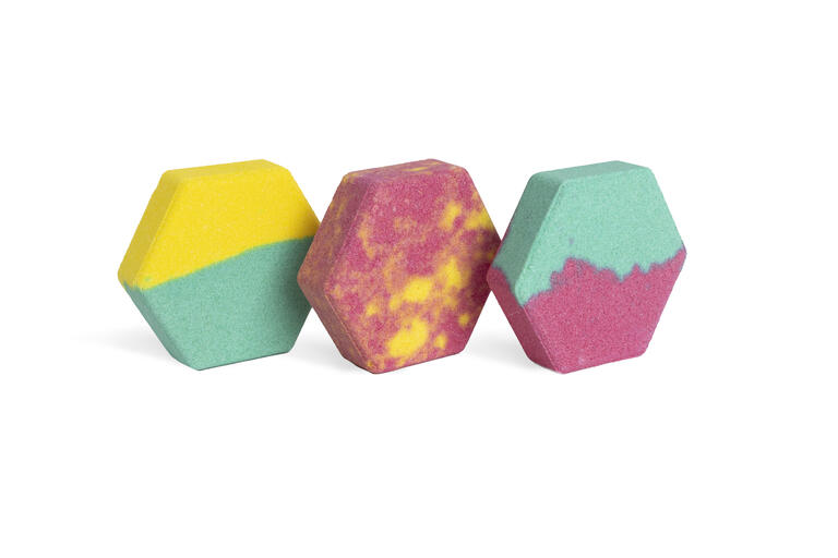 IDC Institute Cocktail Bath Bombs Set 3 x 35 g - Bombe Effervescenti da Bagno Profumate in 3 Fragranze Assortite