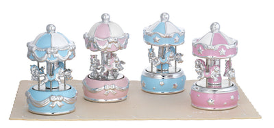 Bagutta Giostre Carillon Musicali con Luci Assortite 10x18 cm 4 pezzi con Espositore