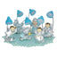 Bagutta Mini Lampade LED Baby Assortite 10-13 cm 12 pezzi con Espositore e 2 Panni