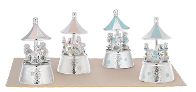 Bagutta Giostre Musicali con Cupola Conica Assortite 10x17 cm 4 pezzi con Espositore