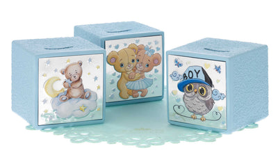 Bagutta Salvadanai Cubo Baby Assortiti 10x10x10 cm 6 pezzi con Espositore