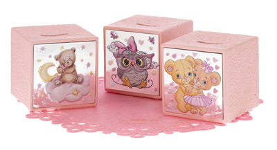 Bagutta Salvadanai Cubo Baby Assortiti 10x10x10 cm 6 pezzi con Espositore
