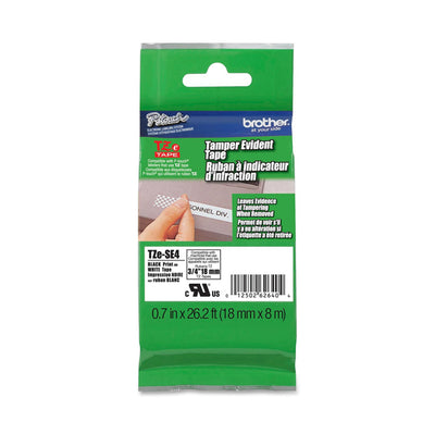 Brother - Nastro di sicurezza - nero/bianco - TZES4 - 18mm x 8mt