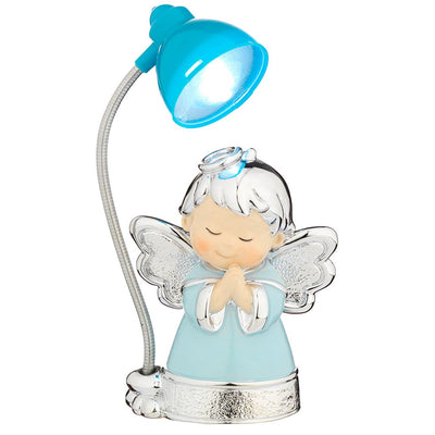 Bagutta Mini Lampada LED da Tavolo Angioletto in Preghiera Azzurra 10-13 cm
