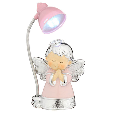 Bagutta Mini Lampada LED da Tavolo Angioletto in Preghiera Rosa 10-13 cm