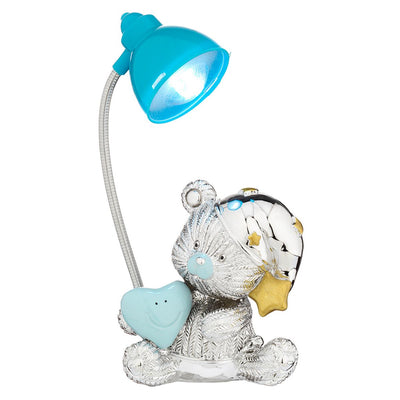 Bagutta Mini Lampada LED da Tavolo Orsetto con Cuore e Stella Azzurra 10-13 cm