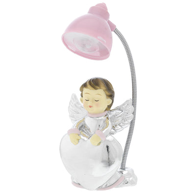 Bagutta Mini Lampada LED da Tavolo Angioletto con Cuore Rosa 10-13 cm