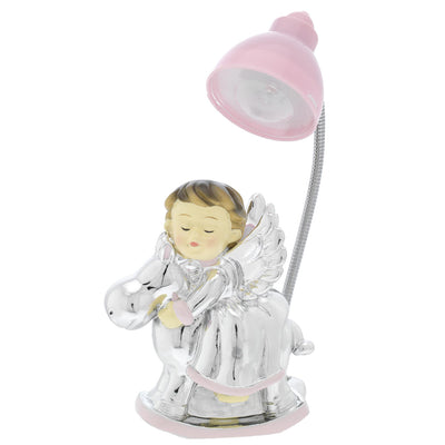 Bagutta Mini Lampada LED da Tavolo Angioletto su Cavallino Rosa 10-13 cm