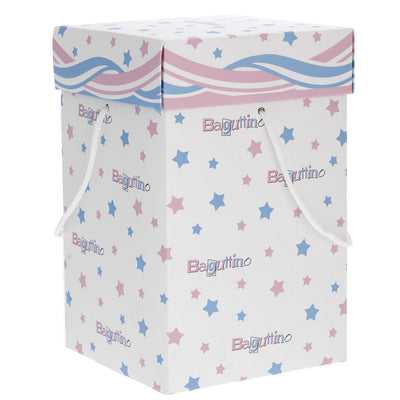 Bagutta Giostra Musicale Carosello con Cavalli, Fiocchi e Volute Rosa 11x19 cm