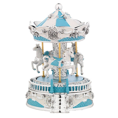 Bagutta Giostra Musicale con Cavalli e Scalinata Azzurra 9x16 cm