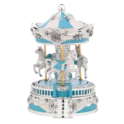 Bagutta Giostra Musicale con Cavalli e Scalinata Azzurra 10x20 cm