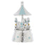 Bagutta Giostra Musicale con Cavalli a Dondolo, Cupola Conica Azzurra 10x17 cm