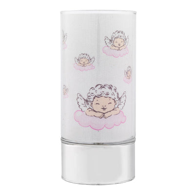 Bagutta Lampada LED in Vetro Angioletti Rosa Batterie Incluse 9x20 cm