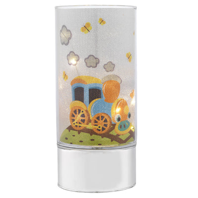 Bagutta Lampada LED in Vetro Trenino Batterie Incluse 9x15 cm