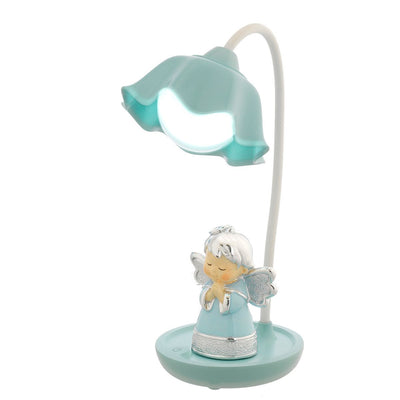 Bagutta Lampada LED Touch da Tavolo USB Ricaricabile Angioletto Azzurra 30 cm
